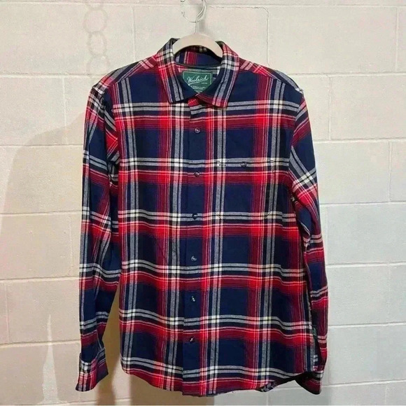 Woolrich Other - Woolrich Men's Long Sleeve Flannel Shirt LARGE Red/Blue Plaid Cotton Casual Fall